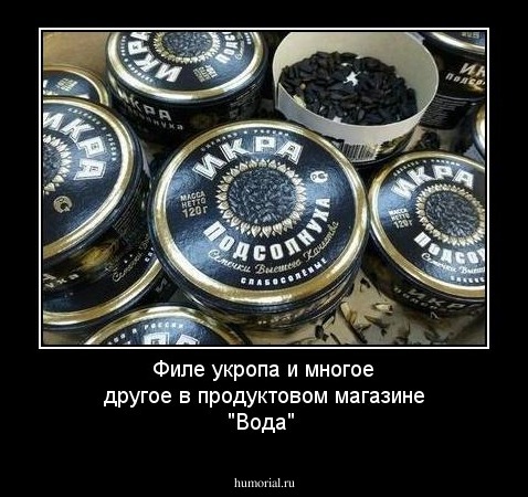 Филе укропа и многое другое в продуктовом магазине "Вода"