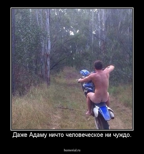 Даже Адаму ничто человеческое ни чуждо.