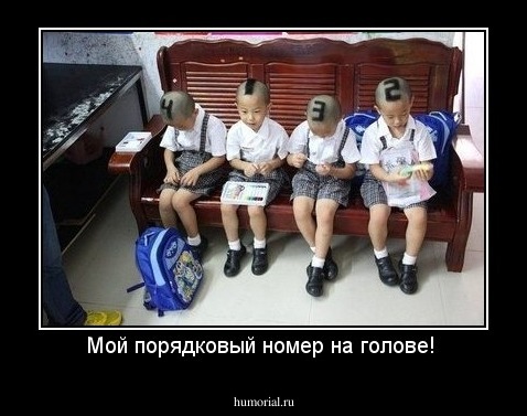 Мой порядковый номер на голове! 