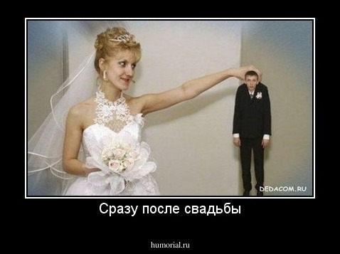 Сразу после свадьбы