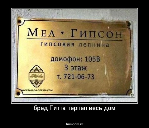 бред Питта терпел весь дом