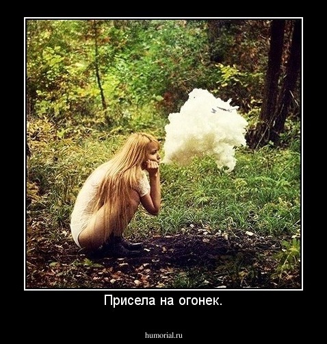 Присела на огонек.