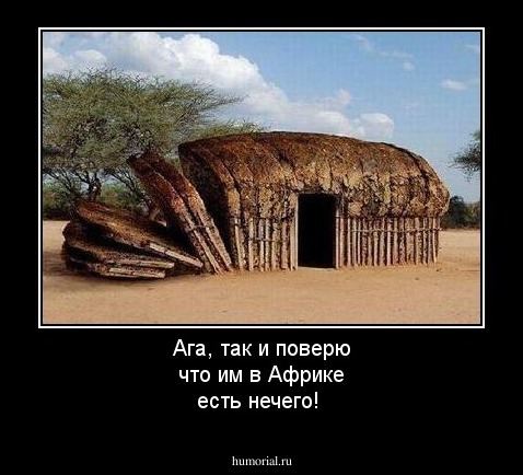 Ага, так и поверю что им в Африке есть нечего!