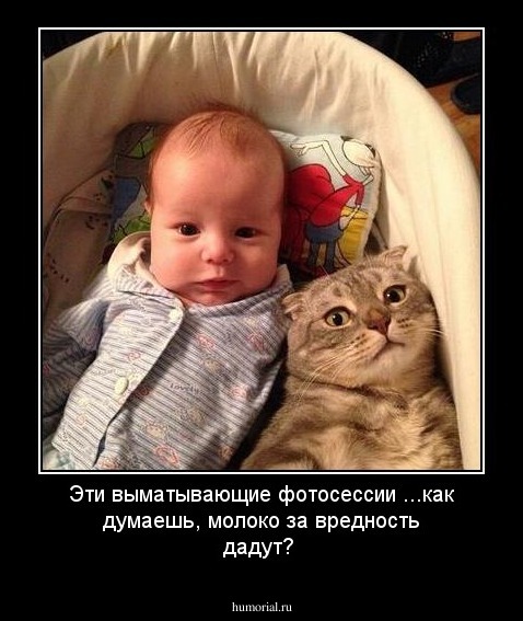  Эти выматывающие фотосессии ...как думаешь,  молоко за вредность дадут?