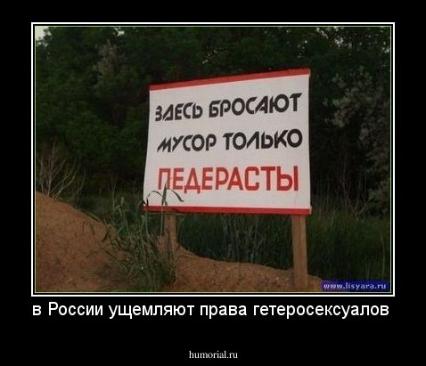 в России ущемляют права гетеросексуалов 