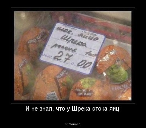 И не знал, что у Шрека стока яиц!