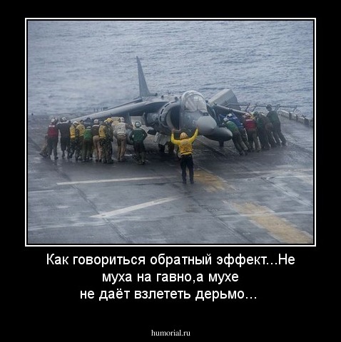 Как говориться обратный эффект...Не муха на гавно,а мухе не даёт взлететь дерьмо...
