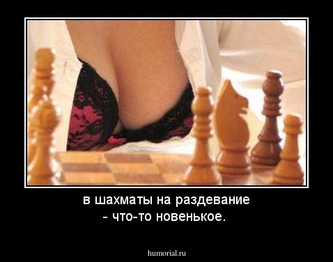 в шахматы на раздевание - что-то новенькое.