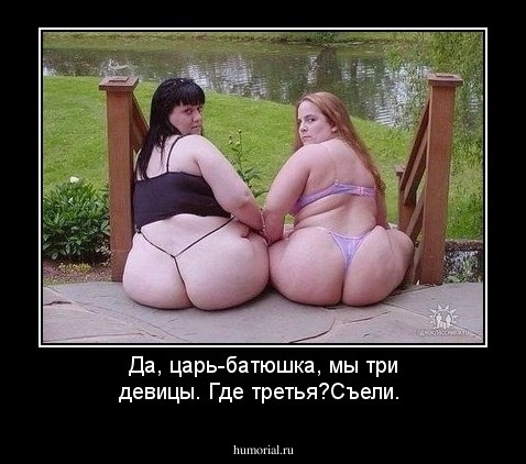 Да, царь-батюшка, мы три девицы. Где третья?Съели.