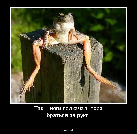 Так... ноги подкачал, пора браться за руки