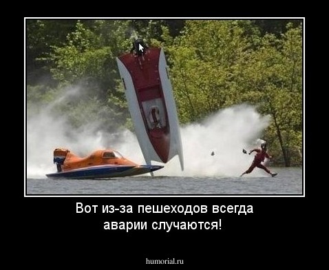 Вот из-за пешеходов всегда аварии случаются!