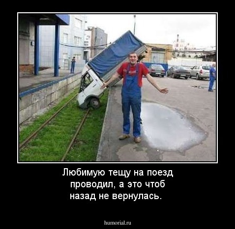 Любимую тещу на поезд проводил, а это чтоб назад не вернулась.
