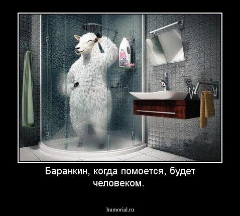 Баранкин, когда помоется, будет человеком.