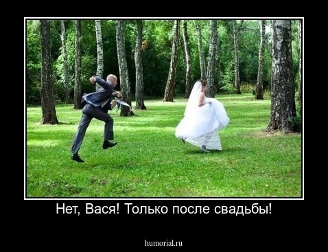 Нет, Вася! Только после свадьбы!