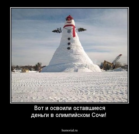 Вот и освоили оставшиеся деньги в олимпийском Сочи!