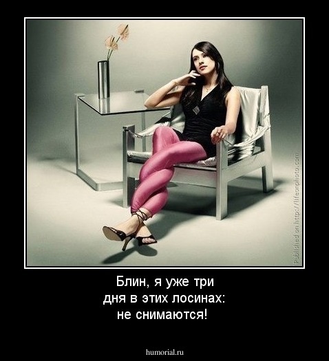 Блин, я уже три дня в этих лосинах: не снимаются!