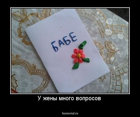 У жены много вопросов 