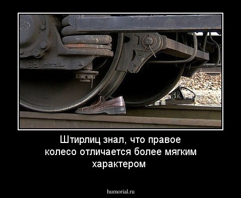 Штирлиц знал, что правое колесо отличается более мягким характером