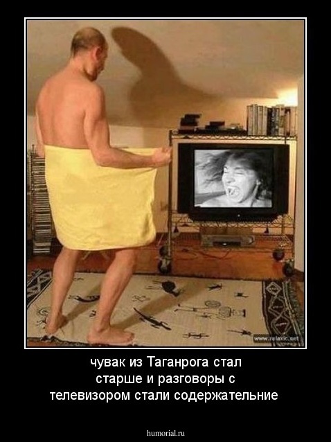 чувак из Таганрога стал старше и разговоры с телевизором стали содержательние 