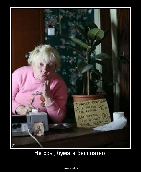 Не ссы, бумага бесплатно!