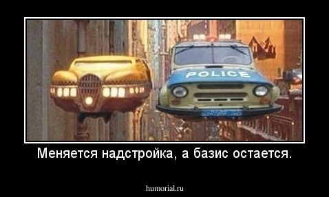 Меняется надстройка, а базис остается.