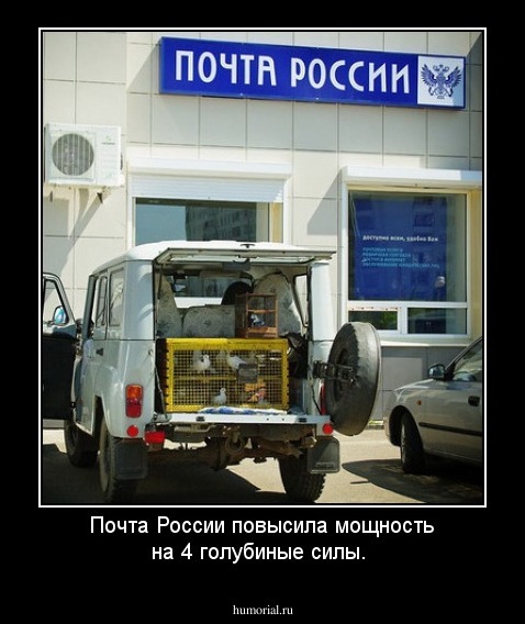 Почта России повысила мощность на 4 голубиные силы.