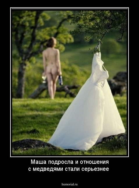 Маша подросла и отношения с медведями стали серьезнее