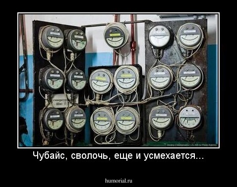 Чубайс, сволочь, еще и усмехается...