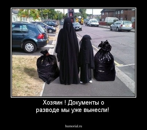 Хозяин ! Документы о разводе мы уже вынесли!