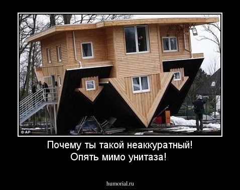 Почему ты такой неаккуратный! Опять мимо унитаза!