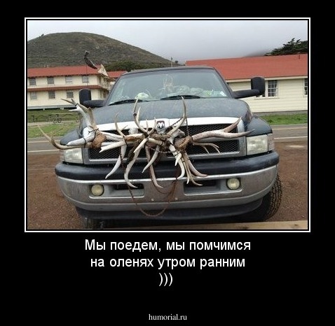 Мы поедем, мы помчимся на оленях утром ранним )))