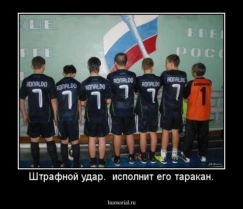 Штрафной удар.  исполнит его таракан.