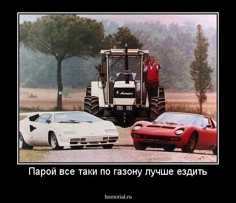 Парой все таки по газону лучше ездить