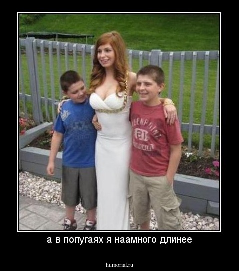 а в попугаях я наамного длинее