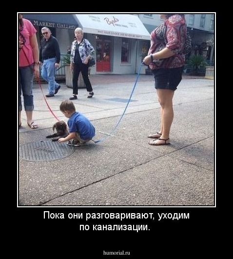 Пока они разговаривают, уходим по канализации.