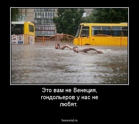 Это вам не Венеция, гондольеров у нас не любят.