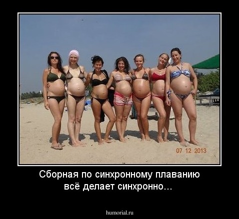 Сборная по синхронному плаванию всё делает синхронно...