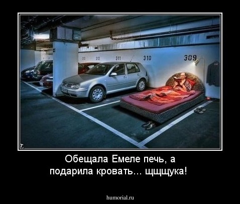 Обещала Емеле печь, а подарила кровать... щщщука!