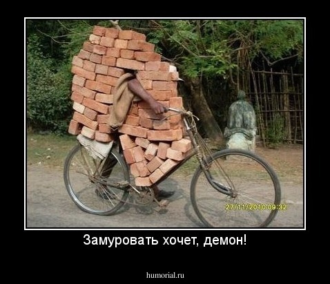 Замуровать хочет, демон!