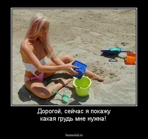 Дорогой, сейчас я покажу какая грудь мне нужна!
