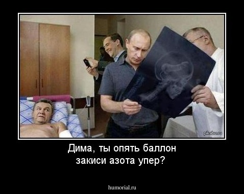 Дима, ты опять баллон закиси азота упер?

