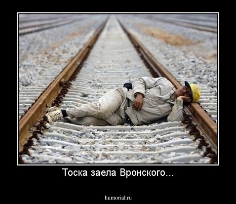 Тоска заела Вронского...