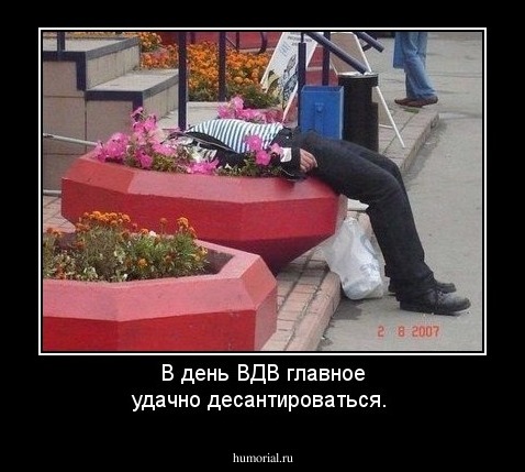 В день ВДВ главное удачно десантироваться.