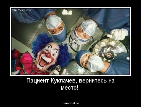 Пациент Куклачев, вернитесь на место!