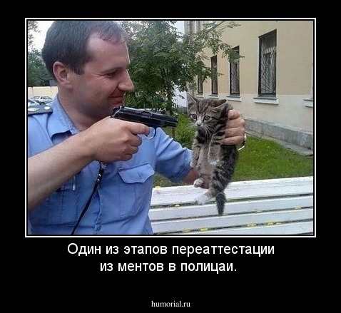 Один из этапов переаттестации из ментов в полицаи.