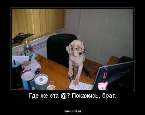Где же эта @? Покажись, брат.