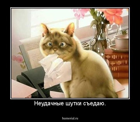 Неудачные шутки съедаю.