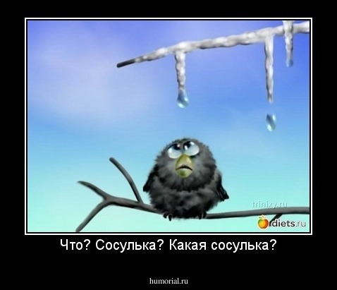 Что? Сосулька? Какая сосулька?