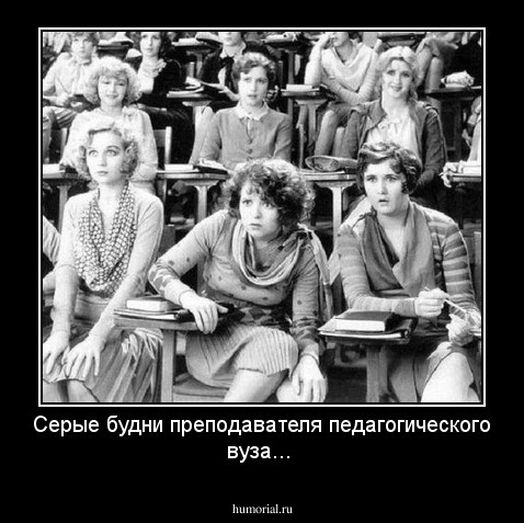 Серые будни преподавателя педагогического вуза...