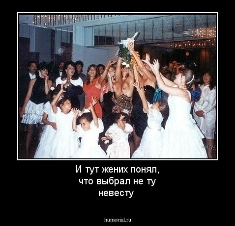 И тут жених понял, что выбрал не ту невесту